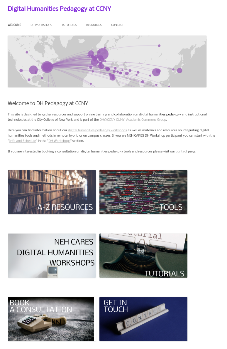 Digital Humanities Pedagogy at CCNY website