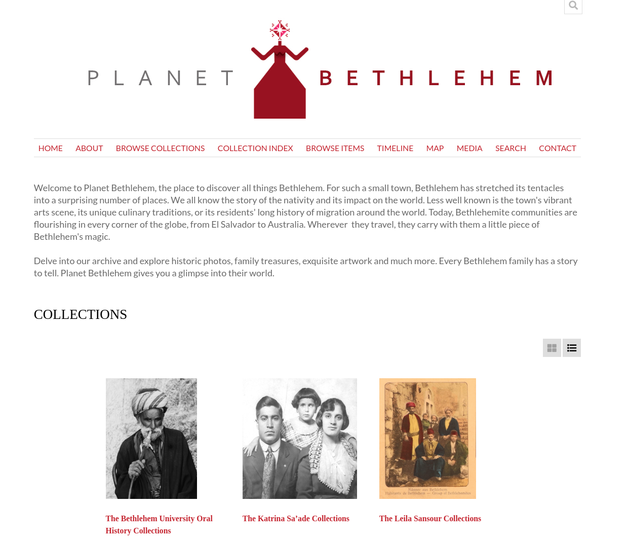 Planet Bethlehem Archive website